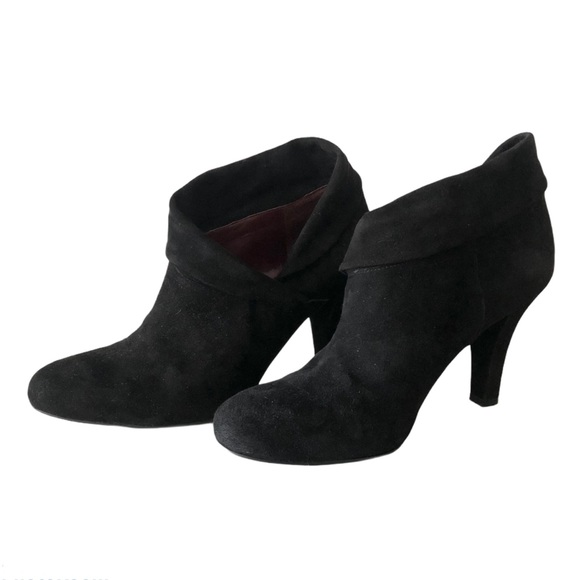 Enzo Angiolini Suede Cuff Ankle Bootie Black - Picture 2 of 10